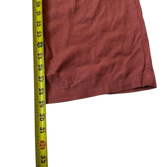 Monteau Pink Rose Linen Blend Jumpsuit Women's Size Small | 32-22-2 - Picture 7 of 7